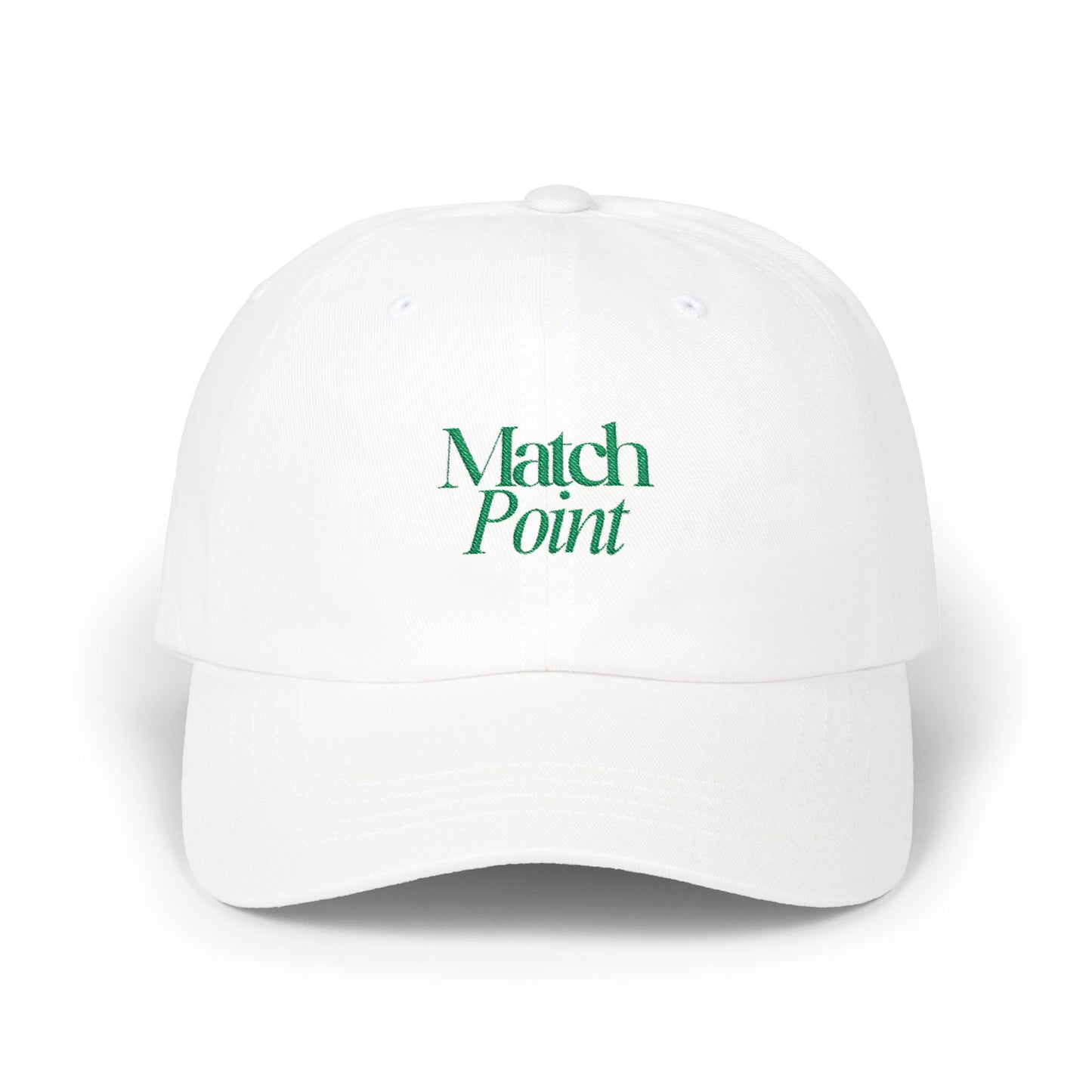 Match Point Hat | White and Green | Cotton Classic